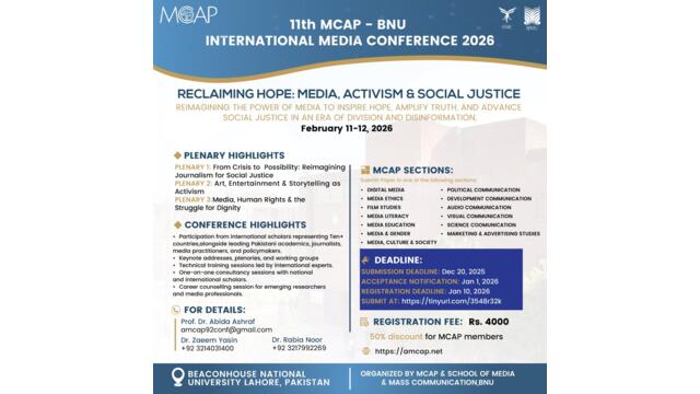 MCAP-BNU INTERNATIONAL MEDIA CONFERENCE 2026